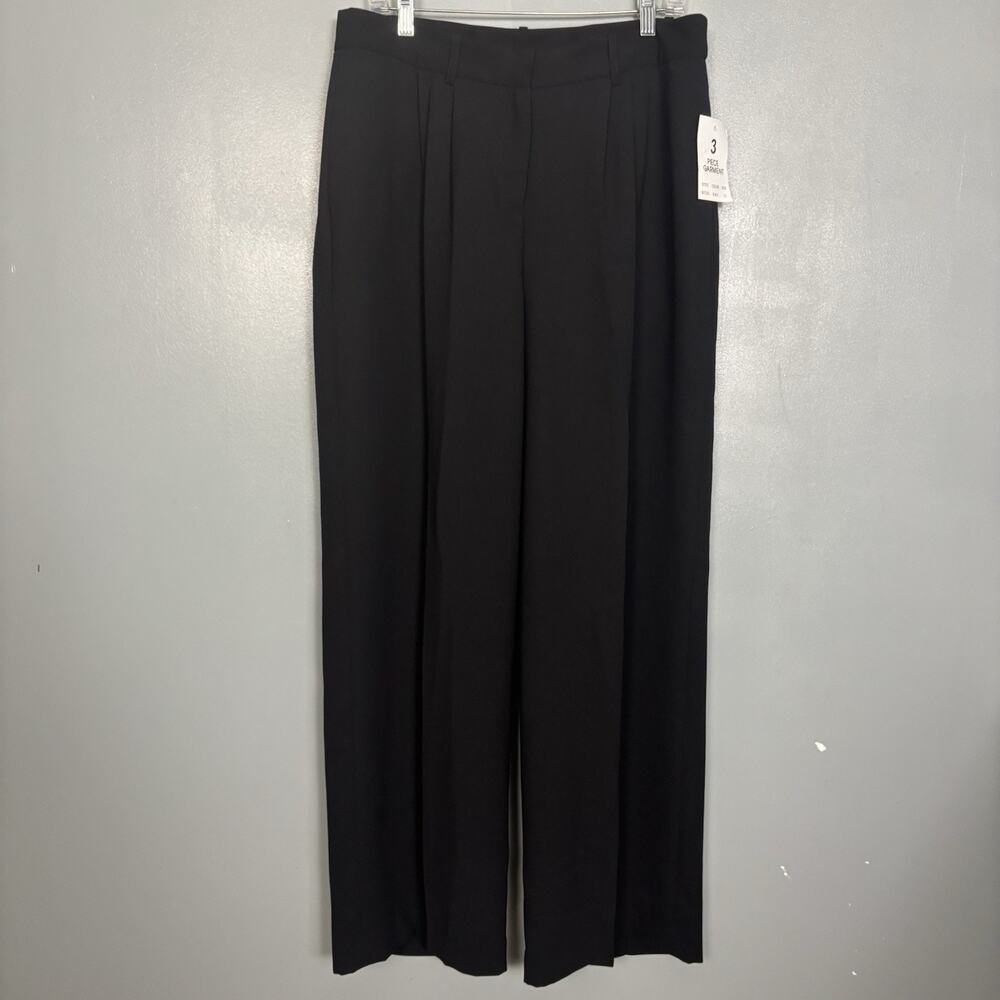 NWT Women’s Unbranded Wide Leg Black Dress Pants Trouser Size 12 New Tags